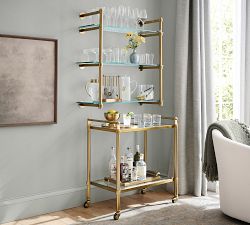 Everson Brass Tiered Shelves (36")