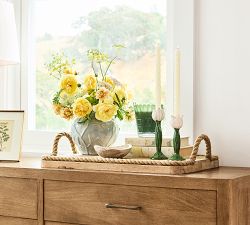 Floral Dusty Blue Vase