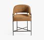 Baldwin Leather Metal Stool