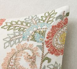 Calloway Paisley Embroidered Pillow Cover