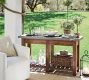 Abbott Concrete &amp; Acacia Rectangular Outdoor Console Table (55")