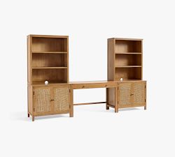 Channing Cane Storage Cabinet Desk (120")