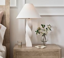 Matilda Twisted Marble Table Lamp (26")
