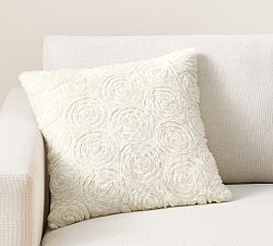 LoveShackFancy Organza Rosette Pillow Cover