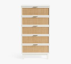 Westly Cane 5-Drawer Tall Dresser (26")