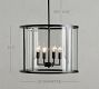 Manor Outdoor Round Glass &amp; Iron Pendant (18")