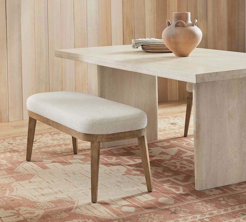 Layton Upholstered Dining Bench by Pottery Barn