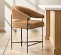 Baldwin Leather Metal Stool