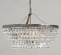 Clarissa Crystal Round Chandelier (19"-28")