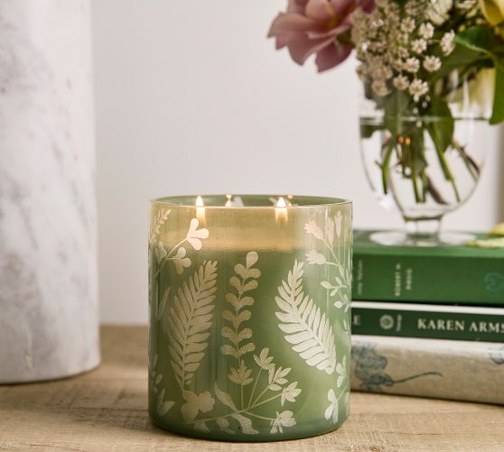 Etched Botanical Candle - Fig Grove & Thyme