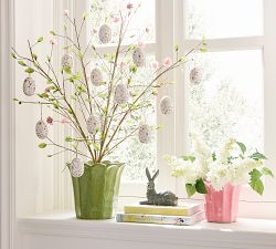 Faux Spring Bloom Potted Tree