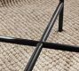 Baldwin Leather Metal Stool