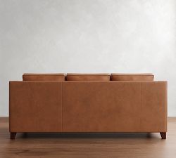 Cameron Slope Arm Leather Sofa (62"&ndash;97")