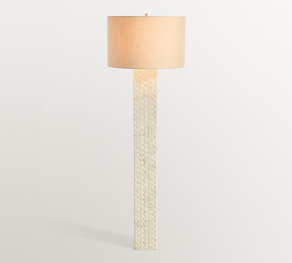 Lila Woven Bone Inlay Floor Lamp (58") by Pottery Barn