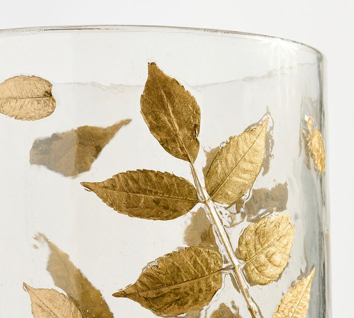 Linden Botanical Hurricane Candle Holder | Pottery Barn