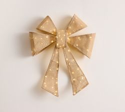 Lit Burlap Bow