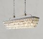 Clarissa Rectangular Crystal Chandelier (30"-40")