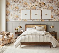 European Flax Linen Cotton Channel Stitch Quilted Sham