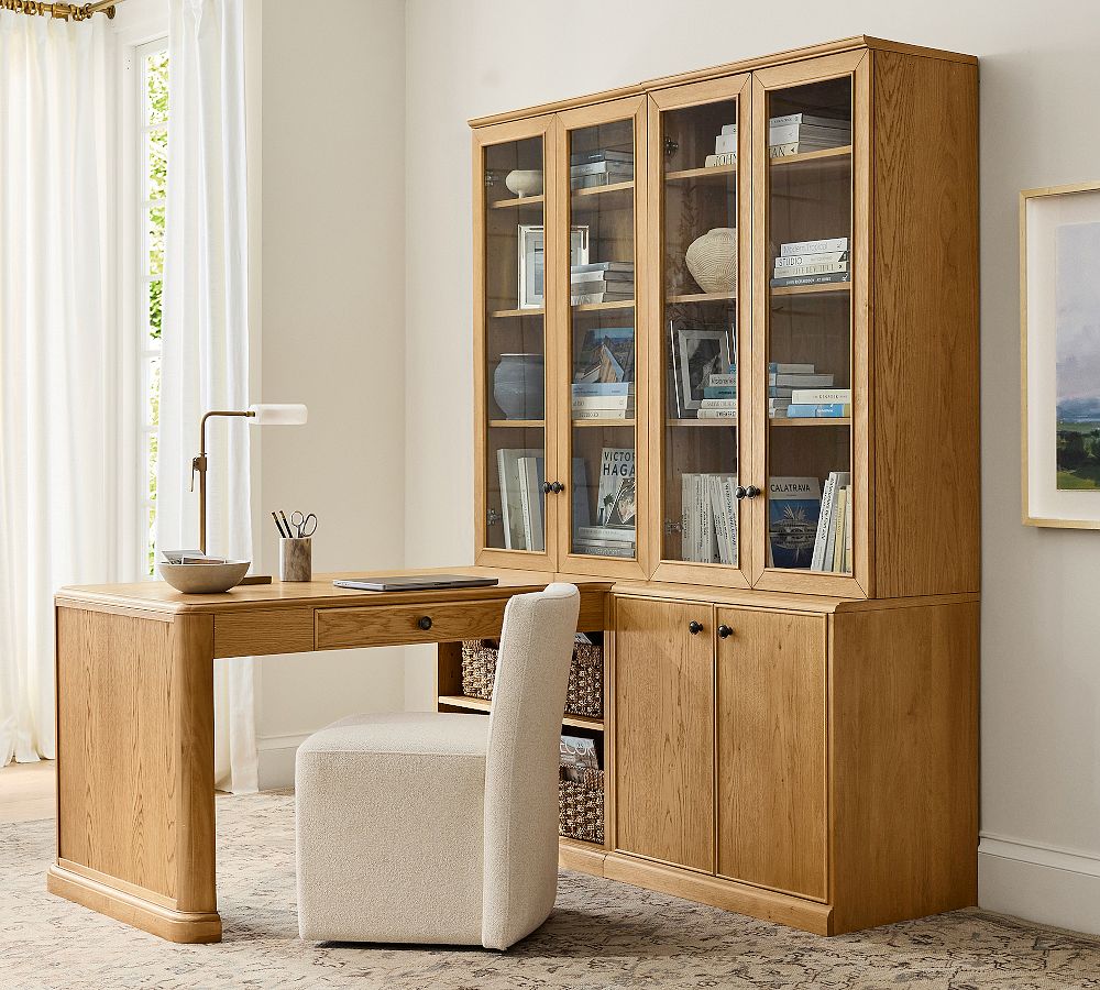Hartford Peninsula Desk with Storage Cabinet (68") by Pottery Barn