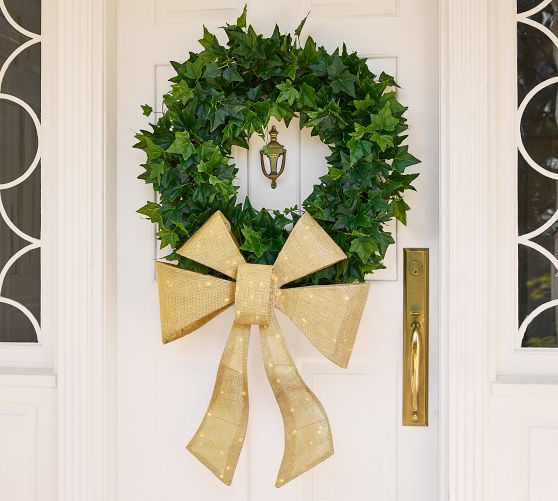 Lit Burlap Bow
