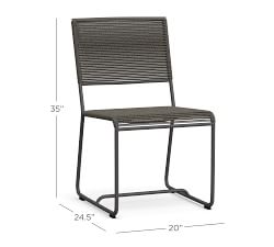 Noe Metal &amp; Rope Outdoor Dining Chair