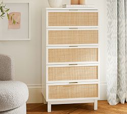 Westly Cane 5-Drawer Tall Dresser (26")
