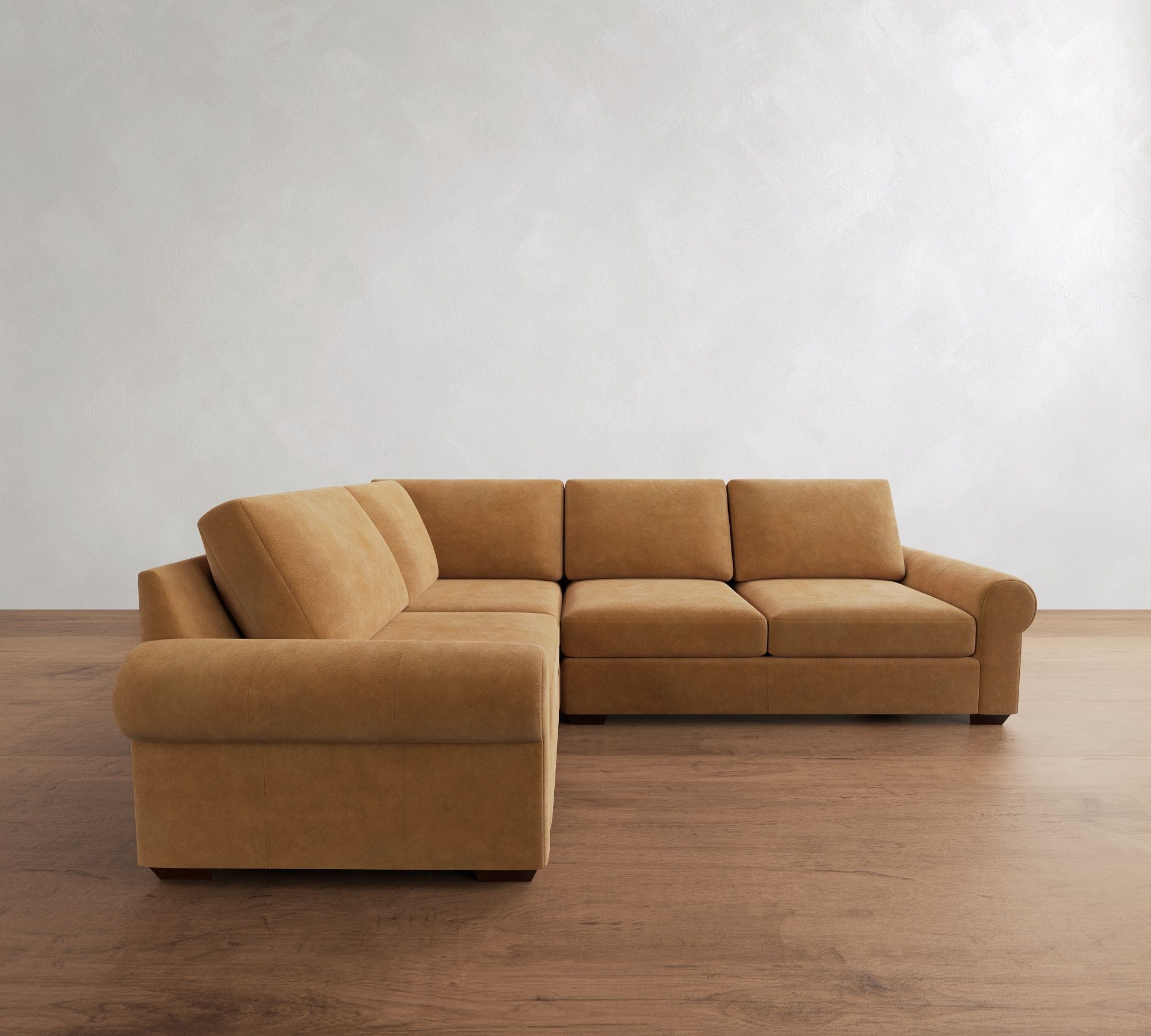 Big Sur Roll Arm Leather 3-Piece Sectional (115") - thumbnail 8