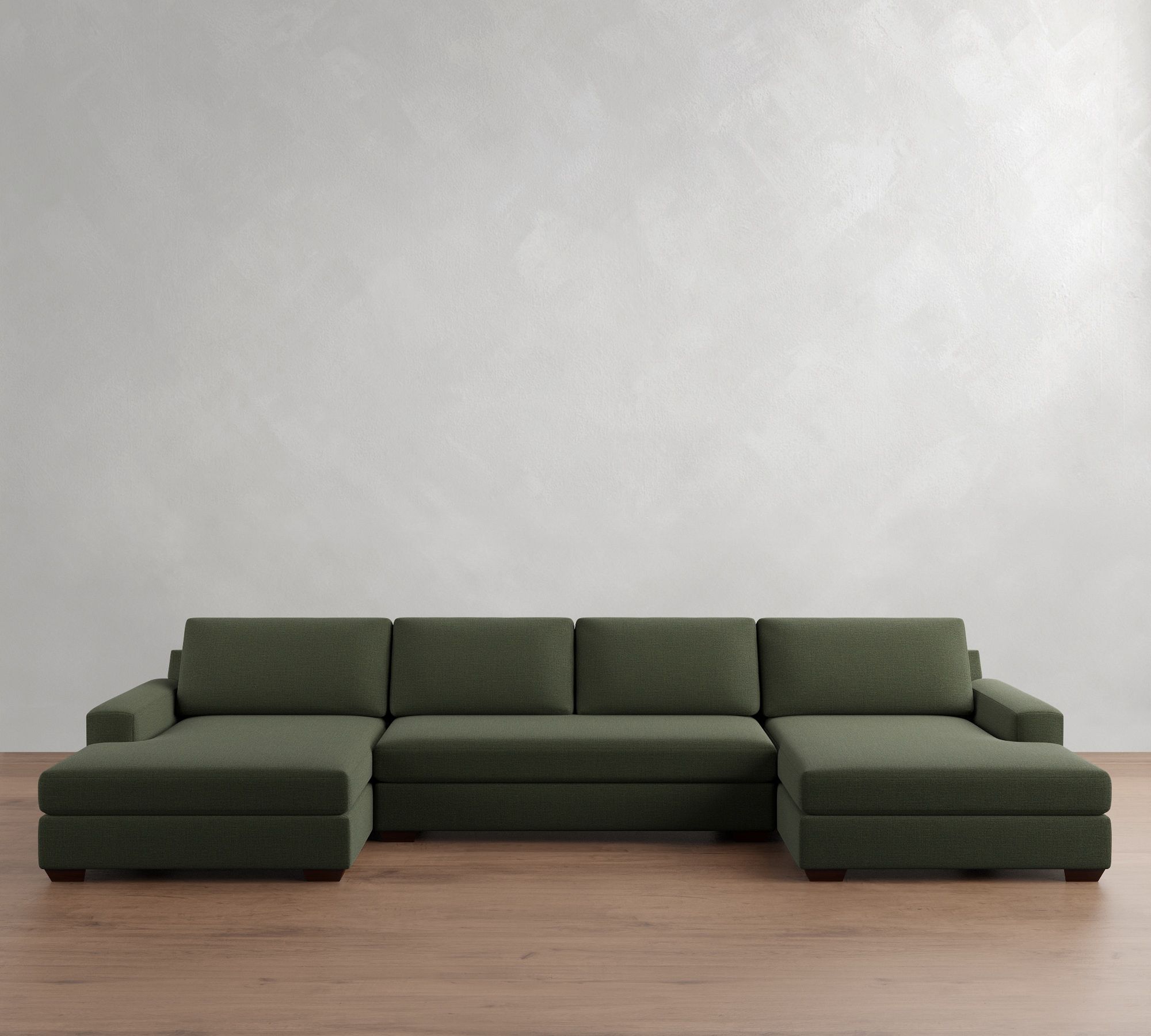 Big Sur Square Arm Double Chaise Sectional (146"–198")