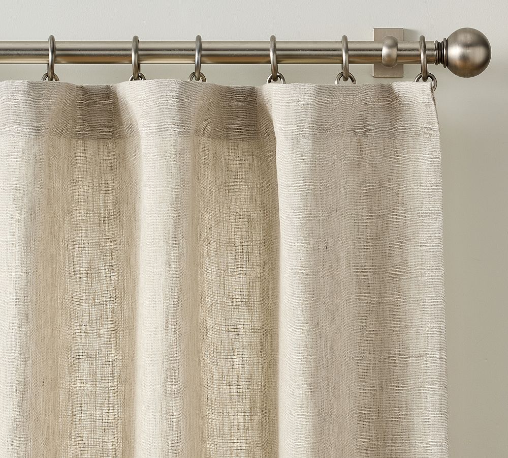Everyday Linen Curtain - Flax, 50" W x 96" L