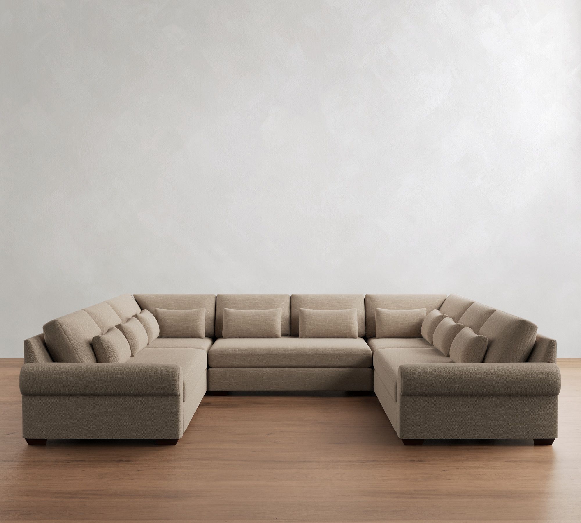 Big Sur Roll Arm Deep Seat U-Shaped Sectional (157"&ndash;190")