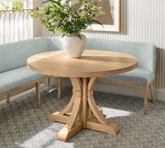 Vintners Round Extendable Dining Table (48"-70") by Pottery Barn