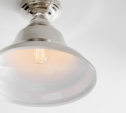 Curved Metal Bell Flush Mount (10")