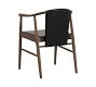 Karo Leather Dining Armchair, Black