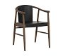 Karo Leather Dining Armchair, Black