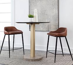 Evanna Faux Leather Counter Stool