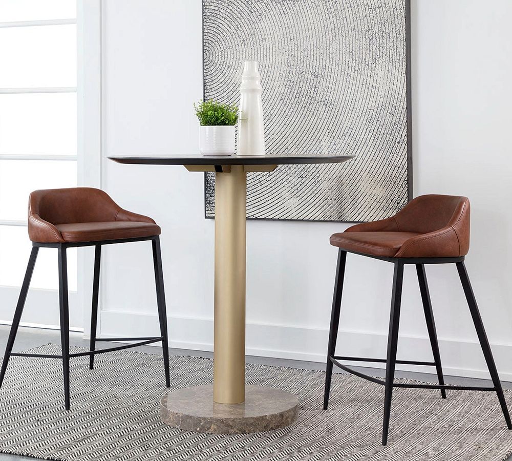 Evanna Faux Leather Counter Stool by Pottery Barn