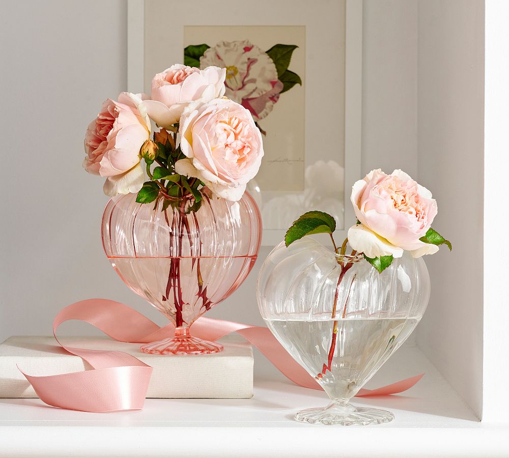 Heart Glass Vase by Pottery Barn