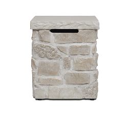 Jaren Square Stone Propane Tank Cover and Side Table (20")