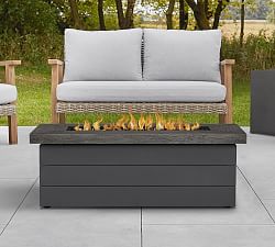 Epsom Concrete Rectangular Propane Fire Pit Table (48")
