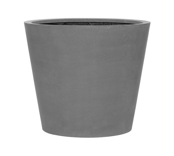 Handcrafted Lightweight Fiber Stone Tapered Cylinder Planters