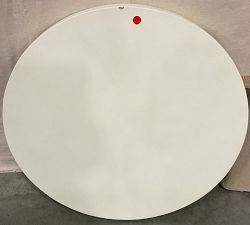 Open Box: Cayman Concrete &amp; Eucalyptus Round Outdoor Side Table (26") - Biscotti