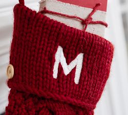 Chunky Cable Knit  Stocking