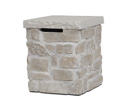 Jaren Square Stone Propane Tank Cover and Side Table (20")