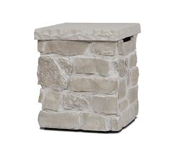 Jaren Square Stone Propane Tank Cover and Side Table (20")