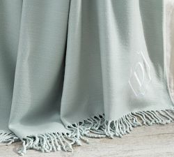 Personalized Hand-Knotted Fringe Throw