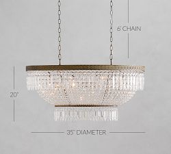 Scarlett Crystal Oval Chandelier (24")