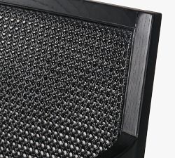 Lisbon Black Cane Dining Armchair