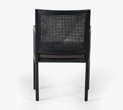 Lisbon Black Cane Dining Armchair