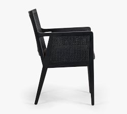 Lisbon Black Cane Dining Armchair