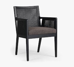 Lisbon Black Cane Dining Armchair